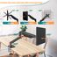 ELIVED 1 Monitor Halterung für 13-32" Bildschirme bis zu 9kg mit VESA 75/100mm, Gasdruckfeder PC Monitor hatlerung, +70°-45° neigbar, 180° Schwenkbar, 360° Drehbar, Höhenverstellbar Monitorhalterung