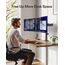HUANUO Monitor Halterung 2 Monitore für Bildschirme von 13 bis 32 Zoll, verstellbare Monitorhalterung mit Einer Tragfähigkeit von bis zu 8 kg, ideal für Gaming und Büroarbeit, VESA 75x75 und 100x100