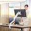 ELIVED 1 Monitor Halterung für 13-32" Bildschirme bis zu 9kg mit VESA 75/100mm, Gasdruckfeder PC Monitor Tischhatlerung, Neigbar, Schwenkbar, Drehbar, Höhenverstellbar Monitorhalterung Weiß EV004W