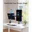 HUANUO Monitor Halterung 2 Monitore für Bildschirme von 13 bis 32 Zoll, verstellbare Monitorhalterung mit Einer Tragfähigkeit von bis zu 8 kg, ideal für Gaming und Büroarbeit, VESA 75x75 und 100x100