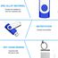 USB Sticks 4GB 10 Stück, AreTop High Speed USB 2.0 Metall Speicherstick Rotate Flash Drive Pack (Blau)