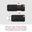 Verbatim Pinstripe USB Stick - 32 GB - USB 2.0-Schnittstelle, externer Speicherstick mit Schiebefunktion - schwarz