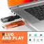 Uflatek USB Sticks 16GB USB 2.0 Speicherstick 10 Stück Memory Stick Bunt Flash Drive Rotate USB-Flash-Laufwerk Metall Thumb Drive Externer Datenstick mit Lanyard