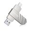 KOOTION USB Stick 512GB USB C Stick USB 3.2 Speicherstick OTG Bis zu 500MB/s 2-in-1 Typ C Flash Laufwerk Externer Speicher Metall für USB-C-iPhone/Android-Smartphone/Tablet/Mac/Laptop/PC,Silber