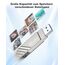 KOOTION USB Stick 64GB USB C Stick USB 3.2 Speicherstick OTG Bis zu 450MB/s 2-in-1 Typ C Flash Laufwerk Externer Speicher Metall für USB-C-iPhone/Android-Smartphone/Tablet/Mac/Laptop/PC,Silber
