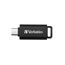 Verbatim Store 'n' Go USB-C Stick, kompakter Speicherstick mit 32 GB Datenspeicher, portabler USB Stick in Schwarz, ideal für Handy, Laptop, PC und Notebook