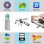 USB Stick 4GB 5 Stück Metall Speicherstick USB 2.0 mit Schlüsselring Mehrfarbig