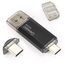 USB Stick 32GB, 2 in 1 OTG Speicherstick 32GB USB 2.0 Pen Drive Memory Stick Type C USB Stick 32gb für Smartphones, Computer, Laptop, ect (Schwarz)