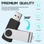 FEBNISCTE 10 Stück USB Sticks 2GB- Flash Laufwerke Verschiedenfarbigen Speicherstick 2 GB Einklappbarer, PenDrive Metall Gut Flash Drive Bunt USB 2.0 Memory Stick mit Seil für Werbegeschenke