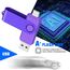 Yaxiny USB C Flash Drive 64GB 1 Stück, OTG Pen Drive, USB 2.0 und Flash Drive, Typ C Speicherstick für USB A+USB C Android Smartphone Metall Lila