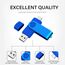 Yaxiny USB C Flash Drive 64GB 1 Stück, OTG USB C Pen Drive, USB 3.0 und USB C Flash Drive, Typ C Speicherstick für USB A+USB C Android Smartphone Metall Blau