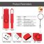 Yaxiny USB C Flash Drive 128GB 1 Stück, OTG USB C Pen Drive, USB 2.0 und USB C Flash Drive, Typ C Speicherstick für USB A+USB C Android Smartphone Metall Rot