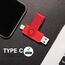 Yaxiny USB C Flash Drive 128GB 1 Stück, OTG USB C Pen Drive, USB 2.0 und USB C Flash Drive, Typ C Speicherstick für USB A+USB C Android Smartphone Metall Rot