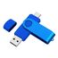 Yaxiny USB C Flash Drive 128GB 1 Stück, OTG USB C Pen Drive, USB 3.0 und USB C Flash Drive, Typ C Speicherstick für USB A+USB C Android Smartphone Metall Blau