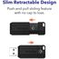 Verbatim Pinstripe USB-Stick 32GB, USB 2.0, USB Speicherstick, für Laptop Notebook Ultrabook TV Autoradio, USB 2.0 Stick, Datenstick mit Schiebemechanismus, Schwarz (Packung mit 3)