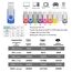 FEBNISCTE USB Stick 64 GB 10 Stück Tragbare Pen Drives 16GB Sparsames PenDrive Kit 10 Einheiten USB 2.0 Schlüssel Rotierende Speichereinheit Blau Flash Drives mit 10 Stück Kabeln