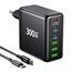 HSSNS 300W USB-C Ladegerät, 6 Port USB Ladegerät Mehrfach Schnellladegerät mit 3 USB-C und 3 USB-A, GaN PD Charger für MacBook iPad Pro/Air, iPhone 17 16 15 Pro Max, Samsung usw.