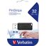 Verbatim Pinstripe USB-Stick 32GB, USB 2.0, USB Speicherstick, für Laptop Notebook Ultrabook TV Autoradio, USB 2.0 Stick, Datenstick mit Schiebemechanismus, Schwarz (Packung mit 3)