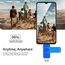 Yaxiny USB C Flash Drive 32GB, OTG Pen Drive, USB 3.0 Speicherstick für Android Smartphone, Typ A+C, Metall Blau