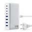 200W USB C Ladegerät, GaN III 8-Port USB Schnellladegerät PPS PD 65W Laptop Ladegerät Adapter USB C Schnellladestation mit USB-A, USB C Netzteil Charger für MacBook, iPhone,SteamDeck,Smartphones-Weiß