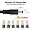 Tonton 12V 3A Netzadapter 2,1mm x 5,5mm Splitter für Überwachungskamera, NVR DVR Recorder, Monitor, WLAN-Router, Laptop - DC Buchse Kabelstecker + 1 auf 8 Y-Splitter Kabel (1 bis 8 Wege)