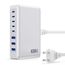 Feob 430W USB C Ladegerät Mehrfach, 8 Ports GAN IV Schnellladegerät PD 100W Ladestation Charger Station PPS USB Hub C Netzteil für Laptop, MacBook, iPad, iPhone 16/15/14 Galaxy usw-Weiß