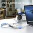 USB C Docking Station Dual Monitor Dockingstation Laptop 13 in 1 USB-C Hub Triple Display mit 2 HDMI, DisplayPort, 5 USBC/A, Ethernet, 100W PD, SD/TF, Audio/Mic für Dell HP Surface, Silber