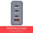 Verbatim GaN Charger 100 W, 4 Ports USB-C Ladegerät, Power Adapter mit 3 x USB-C und 1 x USB-A, Schnellladegerät als Mehrfachstecker, für Apple MacBook, Notebook, iPad, iPhone, Samsung und Co
