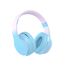Xunpuls Bluetooth Kinder Kopfhörer, Kinder Kopfhörer kabellos Over-Ear, Lautstärkeregler, Verstellbares Stirnband, Faltbar, Kabellose und Kabel, eingebautes Mikrofon für Handy, Tablet,PC,TV (Blau)
