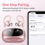 Bluetooth Kopfhörer Sport, Kopfhörer Kabellos Bluetooth 5.3 mit HD Mic, In Ear Kopfhörer mit 4 ENC Klarer Mic, 72 Std Kabellose Kopfhörer mit Tiefer Bass, IPX7 Wasserdicht Ohrhörer mit Ohrhaken, Rose