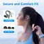 Bluetooth Kopfhörer Sport, Kopfhörer Kabellos Bluetooth 5.3 mit HD Mic, In Ear Kopfhörer mit 4 ENC Klarer Mic, 72 Std Kabellose Kopfhörer mit Tiefer Bass,IPX7 Wasserdicht Ohrhörer mit Ohrhaken,Schwarz