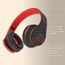 PowerLocus Bluetooth Over-Ear Kopfhörer, Kabellos Stereo Faltbare Kopfhörer Kabellose und Kabel-Kopfhörer mit Integriertem Mikrofon, Micro SD/TF, FM für Handys/iPad/Laptops & PC (Schwarz/Rot)
