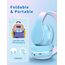 Xunpuls Bluetooth Kinder Kopfhörer, Kinder Kopfhörer kabellos Over-Ear, Lautstärkeregler, Verstellbares Stirnband, Faltbar, Kabellose und Kabel, eingebautes Mikrofon für Handy, Tablet,PC,TV (Blau)