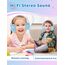 Xunpuls Bluetooth Kinder Kopfhörer, Kinder Kopfhörer kabellos Over-Ear, Lautstärkeregler, Verstellbares Stirnband, Faltbar, Kabellose und Kabel, eingebautes Mikrofon für Handy, Tablet,PC,TV (Blau)