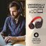 PowerLocus Bluetooth Over-Ear Kopfhörer, Kabellos Stereo Faltbare Kopfhörer Kabellose und Kabel-Kopfhörer mit Integriertem Mikrofon, Micro SD/TF, FM für Handys/iPad/Laptops & PC (Schwarz/Rot)
