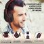 PowerLocus Bluetooth Over-Ear Kopfhörer, Kabellos Stereo Faltbare Kopfhörer Kabellose und Kabel-Kopfhörer mit Integriertem Mikrofon, Micro SD/TF, FM für Handys/iPad/Laptops & PC (Schwarz/Rot)