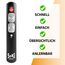 SeKi Slim schwarz lernfähige Universal-Fernbedienung mit großen Tasten - für Senioren + Kinder