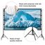 TOWOND Beamer Leinwand mit Stativ, Mobile Leinwand für Beamer 100 Zoll, Filmleinwand Indoor Projektor Tragbare Outdoor Kino, 16:9 HD Rear Front Projektion mit Tragetasche für Home Garten Party Nächte