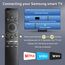Voice Replacement für Samsung-Smart-TV-Fernbedienung, kompatibel für alle Samsung TVs mit Sprachfunktion, mit Shortcut-Tasten