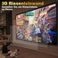 MgFjaka Beamer Leinwand 120 Zoll - 16:9 HD Faltbare Projektionsleinwand, Anti-Falten 4K Projector Screen 265x150 cm, Doppelseitige Projektion Leinwand für Camping und Heimkino, Zuhause Schule Treffen