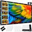 Beamer Leinwand 150 Zoll, LEORFI Projektionsleinwand Outdoor 16: 9 HD, Tragbare Faltbar Anti-Falten Projektion 336x190cm, Doppelseitige Projektion, Projektor Leinwand für Camping und Heimkino