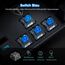 RisoPhy Mechanische Gaming-Tastatur, RGB 104 Tasten, ultraschlanke LED-Hintergrundbeleuchtung, kabelgebundene USB-Tastatur mit blauem Schalter