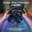 Logitech G G923 Racing Wheel und Pedale, TRUEFORCE Force Feedback + Logitech G Driving Force Schalthebel – Echtleder, für PS5, PS4, PC, Mac – Schwarz