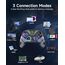 EasySMX X15 PC Controller Wireless mit 7 RGB Licht, Gaming Controller mit Hall Joystick & Trigger, Bluetooth Kompatibel mit PC/Switch/Handy/Tablet - Schwarz