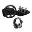 Red Bull Energy Drink White Edition - 24 Pallet Cans + Logitech G923 Trueforce Gaming Racing Steering Wheel with Pedals, Power Feedback up to 1000 Hz - Black, Compatible with Playstation 5