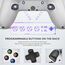 ECHTPower Switch Controller für Switch/OLED/Lite, Switch Pro Controller, 9 LEDs Wireless Controller für Switch mit Turbo, 6-Achsen, Aufwachen, Gyroskop, SYNC, Makro und Screenshot -Weiß