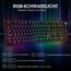 KOORUI Gaming Tastatur, Mechanisch Tastatur QWERTZ Deutsches Layout 104 Tasten 26 RGB Hinterleuchtet Kabelgebunden Gaming Keyboard für Windows MacOS Linux-Brauner Schalter