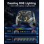 EasySMX X15 PC Controller Wireless mit 7 RGB Licht, Gaming Controller mit Hall Joystick & Trigger, Bluetooth Kompatibel mit PC/Switch/Handy/Tablet - Schwarz