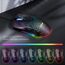 RedThunder K10 Gaming Tastatur und Maus Set, QWERTZ DE Layout, 26KRO Tastatur + 7D 7200 DPI Mause & Weiche Leder Handballenauflage, RGB Beleuchtung für PC Gamer, Mac PS5 Xbox (Höhenlinien Schwarz)