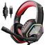 EKSA PC Headset mit Mikrofon, Gamer Headset Rot für PS5, 7.1 Surround Sound, RGB Kopfhörer mit Kabel, Noise Canceling Mic Kabelgebunden,Over Ear für Esports, PC, PS4/PS5 Console Laptop, Mehr Geräte